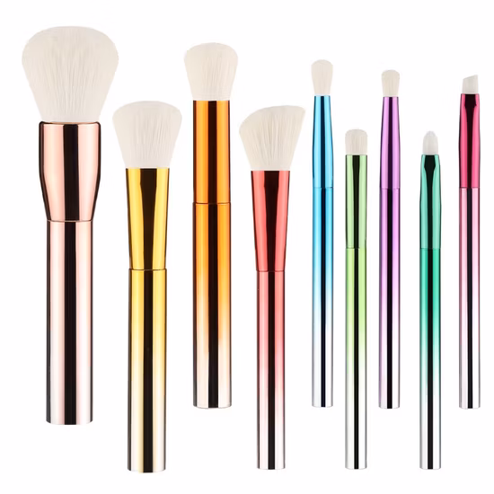 Meilleurs pinceaux de maquillage en gros, manche en plastique, marque privée, outil de maquillage, poudre, contour, ensemble de pinceaux de maquillage cosmétiques